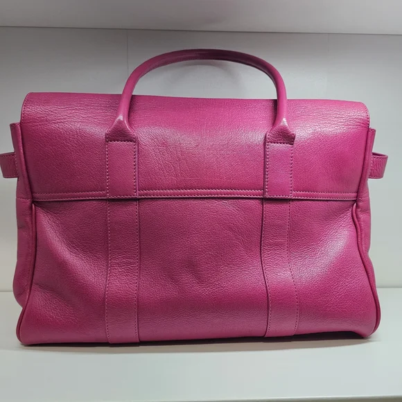 Mulberry Bayswater Hot Pink Leather Top-Handle Satchel - Picture 2 of 16